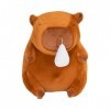 Vesone Peluches Capybara Mignonnes,Mignon et Adorable Capybara Plushies Jeter Oreiller - Poupées en Peluche Capybara au Nez D