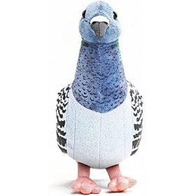 Uni-Toys - Colombe Bleu/Gris- 20 cm Hauteur - Oiseau - Peluche, Doudou