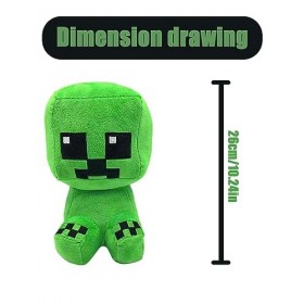 Jouets en Peluche Creeper, 26cm Creeper Peluche, Jouets Oreiller en Peluche Creeper,Poupée en Peluche Creeper pour Les Fêtes 