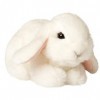 Uni-Toys - Lapin bélier Blanc, couché - 18 cm Longueur - Lièvre, Animal de la forêt - Peluche, Doudou