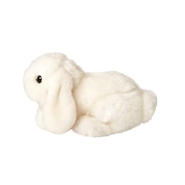 Uni-Toys - Lapin bélier Blanc, couché - 18 cm Longueur - Lièvre, Animal de la forêt - Peluche, Doudou