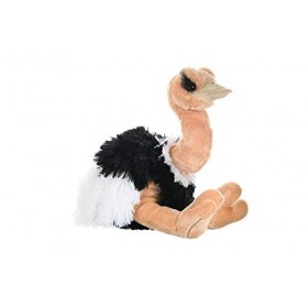 Wild Republic Republic-12251 Peluche Autruche dAfrique Cuddlekins, Jouets, 30cm, Noir et Blanc