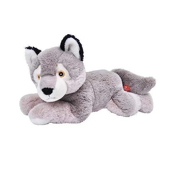 Wild Republic Ecokins Loup, Animal en Peluche 30 cm, Jouets Écologiques, Cadeaux pour Bébés, Fabrication Artisanale Utilisant