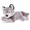 Wild Republic Ecokins Loup, Animal en Peluche 30 cm, Jouets Écologiques, Cadeaux pour Bébés, Fabrication Artisanale Utilisant