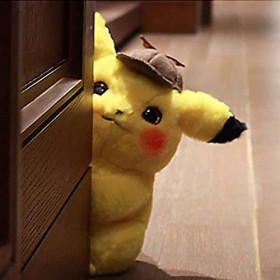 YANI Pikachu Peluche Peluche, Pokemon détective Pikachu, Mignon Anime poupée Peluche, Jouet Cadeau pour Enfants, Pikachu Japa