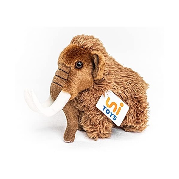 Uni-Toys - Mammouth - 16 cm Hauteur - Mammut, Animal Sauvage préhistorique - Peluche, Doudou