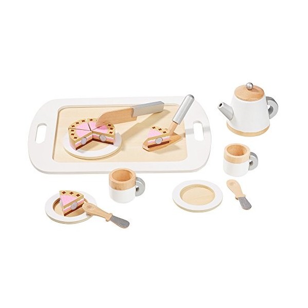 HERSITY Service à Thé Enfants Tasse de Thé Jouet, Accessoires Cuisine  Enfant avec Assiettes Couverts Jouet Théière, Dinette Enfant Jeux de Rôles