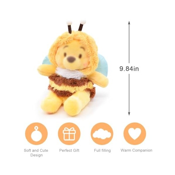 Hilloly Peluche lourson Jaune Win-Nie Peluche Abeille Jouet de Poupée en Peluche,Puuh Plush Toy,Cartoon Animal Dolls Plush T