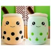 SPIRTUDE 2Pcs Peluche Bubble Tea Peluche Strawberry Bubble Tea Oreiller Boba Thé Tasse Jouet Doux Deco Cadeau pour Enfants 24