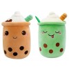 SPIRTUDE 2Pcs Peluche Bubble Tea Peluche Strawberry Bubble Tea Oreiller Boba Thé Tasse Jouet Doux Deco Cadeau pour Enfants 24