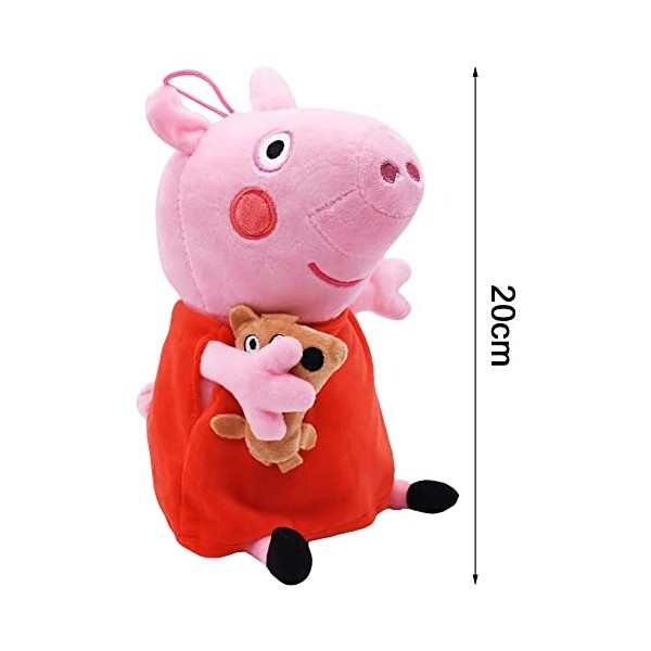 Ksopsdey Peluche Peppa Animal Poupée Peluche Douce Plush Toys Doudou Poupée de Chiffon Cadeau danniversaire Et de Noël Migno