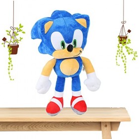 WKxinxuan Sonic Peluche, Peluche Sonic The Hedgehog, 1Pcs 30CM Peluches Doudou Sonic,Cadeaux Anniversaire pour Les Enfants
