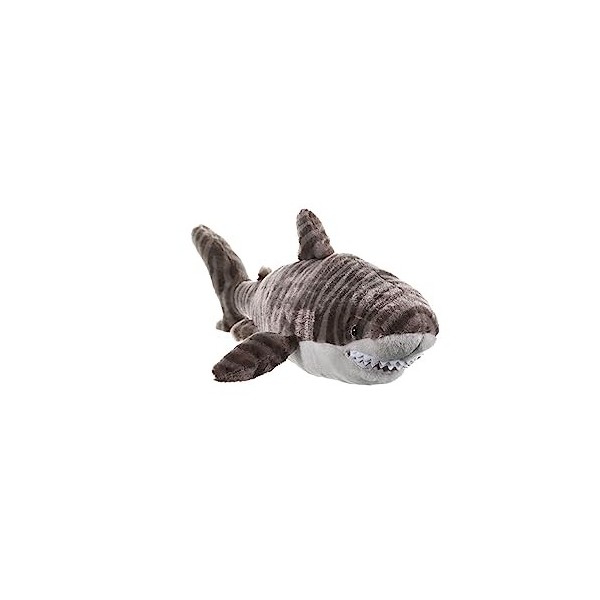 Wild Republic Cuddlekins Requin Tigre, Animal en Peluche, 30 cm, Cadeau pour Bébés, Peluche Écologique, Rembourrage Fabriqué 