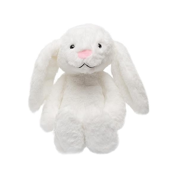 2iX - Doudou lapin - Peluche lapin - Peluche 35 cm - 27 cm assis bleu 