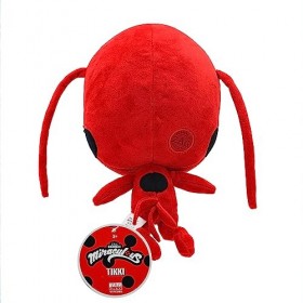 Miraculous Ladybug - Kwami Mon Ami Tikki 24 cm Ladybug Plush Toys for Kids, Super Soft Stuffed Toy with Resin Eyes, High Glit