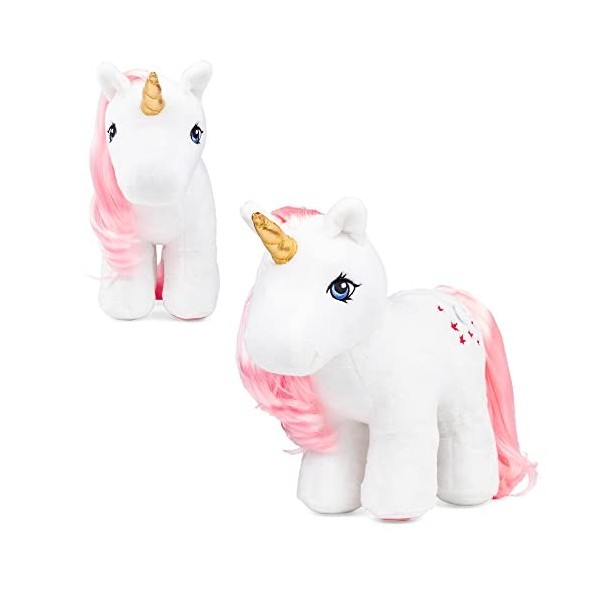 Peluche Moondancer 40e anniversaire, My Little Pony, Basic Fun, 35332, cadeaux rétro de poneys pour filles et garçons, peluch