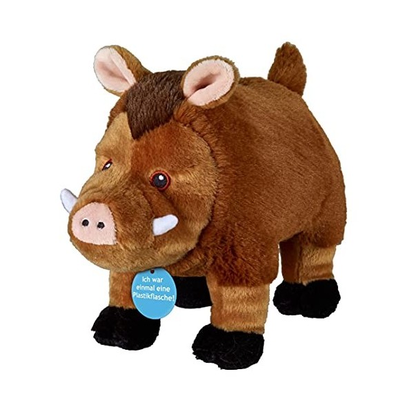 Bauer Spielwaren 12959 I Like My Planet Peluche Sanglier en matériau recyclé, Marron