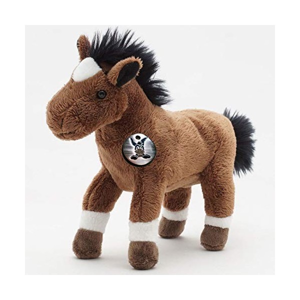 Cheval poney en peluche marron debout BIBI – Doudou *biz
