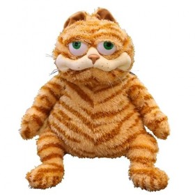 Jouet en peluche orange pour chat – Jouet en peluche mignon – Jouet en peluche réaliste – Chat tigré jaune réaliste – Jouet e