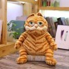 Jouet en peluche orange pour chat – Jouet en peluche mignon – Jouet en peluche réaliste – Chat tigré jaune réaliste – Jouet e