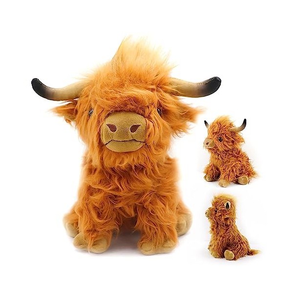 DAJASD Highland Cow Plush, Peluche Vache Highland, Jouet en Peluche Vache Highland, Vache Highland en Peluche Vache Highland 