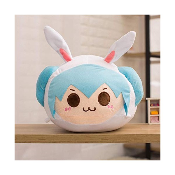 BBSJX Kawaii Anime Vocaloid Hatsune Miku en Peluche Oreillers Jouet, Dessin Animé Japon Action Figure en Peluche Poupée Couss