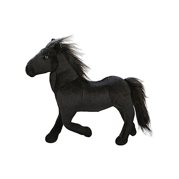 MagiDeal Animaux En Peluche Peluche Cheval En Peluche pour Décoration de Salon Chambre à Coucher, Le noir