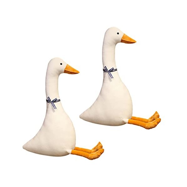 Kisangel Grande Poupée doie Blanche Peluche Oie Jouet en Peluche De Dessin Animé Jouet doie Cadeau De Poupée en Peluche Oie