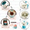 Service à thé Enfants 32pcs Service à thé pour Enfants Jouets de rôle avec cafetière, sorbetière, Plats pour Enfants et Desse