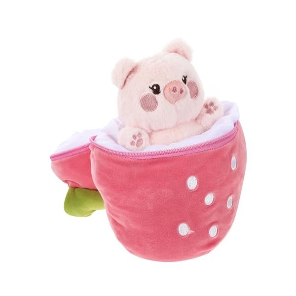 Cabilock Fermeture Éclair Jouet Jouets Animaux en Peluche Animal Domestique Poupée Zip Peluche Cochon Poupée Poupée Animale e