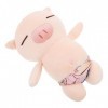 Toyvian 1Pc Peluche Poupée Poupée Dessin Animé Peluche Poupée Cochon en Peluche Jouet Pépinière Peluche Plage Cadeaux Peluche