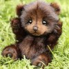 HiXip 2024 - Nouvel ours en peluche - Ours marron mignons de 11 pouces avec tête réglable - Ours en peluche doux et câlin pou