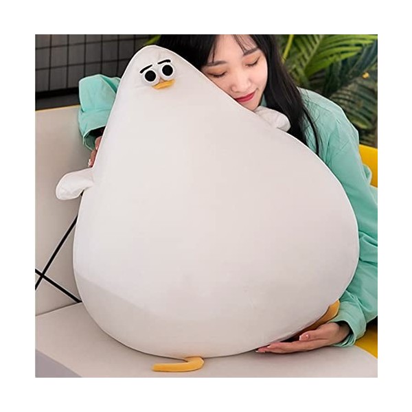 Oreiller amusant en peluche mouette - Jouet en peluche - Jouet en forme de poulet - Coussin en peluche doux - Cadeau de festi