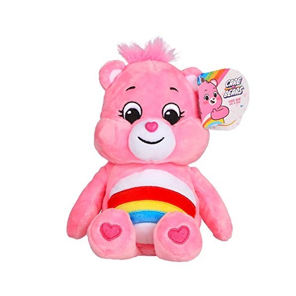 Care Bears 22041 9 inch Bean Plush Cheer Bear, Collectable Cute Plush Toy, Cuddly Toys for Children, Soft Toys for Girls and 