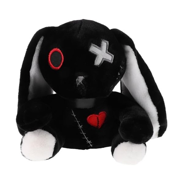 Totority Halloween Jouets Goth Cadeaux en Peluche Mignon Lapin en Peluche Animaux en Peluche Halloween Goth Lapin en Peluche 