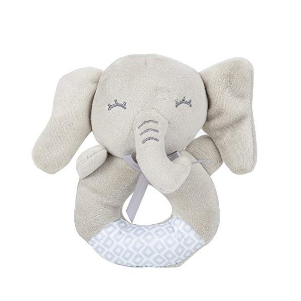 Bébé hochet en forme de O jouet, clochettes à main dessin animé animal hochet en peluche poupée jouet réconfortant pour 0-3 a