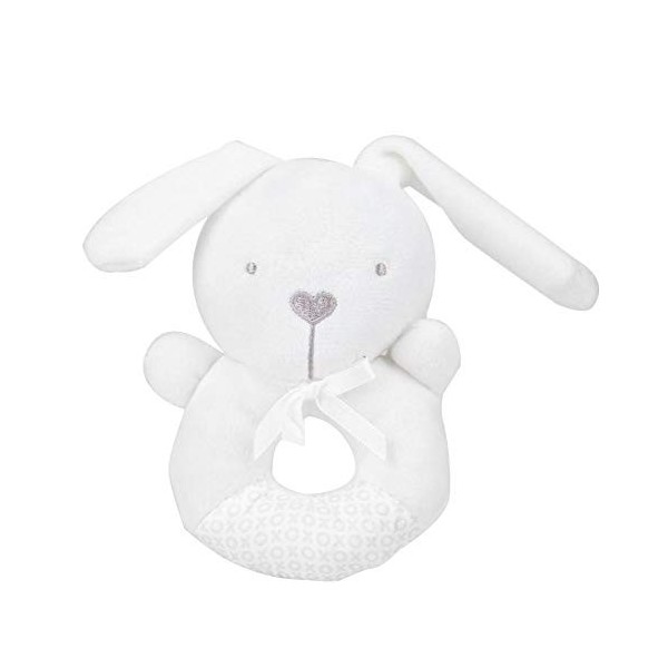 Bébé hochet en forme de O jouet, clochettes à main dessin animé animal hochet en peluche poupée jouet réconfortant pour 0-3 a