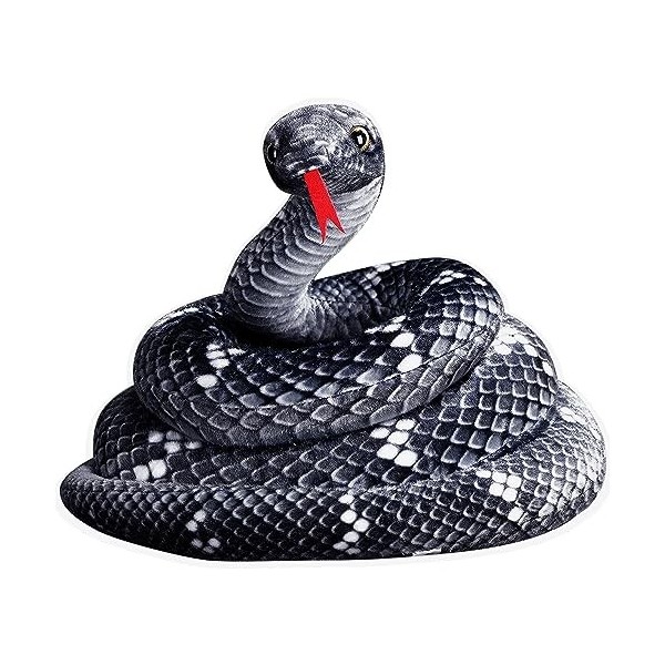 Animal en Peluche de Serpent 79 Pouces de Long Snake géant en Peluche réaliste de Jouet de Serpent en Peluche Douce pour Hall