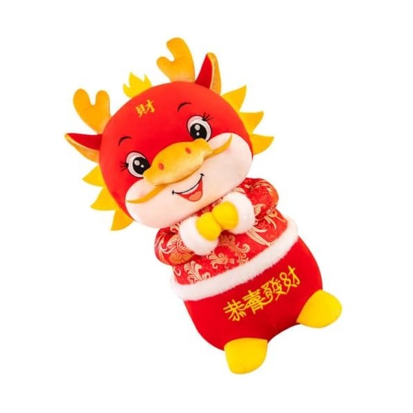 JECOMPRIS Animaux Coussins Jouet De Mascotte du Nouvel an Fournitures pour La Fête du Printemps Dragon du Nouvel an Chinois 2