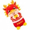 JECOMPRIS Animaux Coussins Jouet De Mascotte du Nouvel an Fournitures pour La Fête du Printemps Dragon du Nouvel an Chinois 2