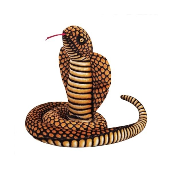 YJZQ Serpent Peluche 1.1M Geant Cobra pour Mettre sur Le lit Adulte Serpent Réaliste décoration Halloween Serpent réaliste Jo