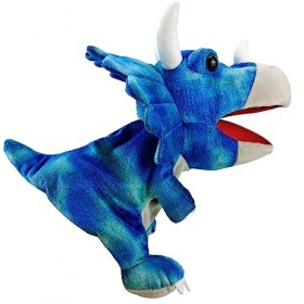 YJZQ Peluche Ventriloque Dinosaures Jouet de marionnettes en Peluche Poupée Ventriloque à Main Mascotte pour Classe Maternell