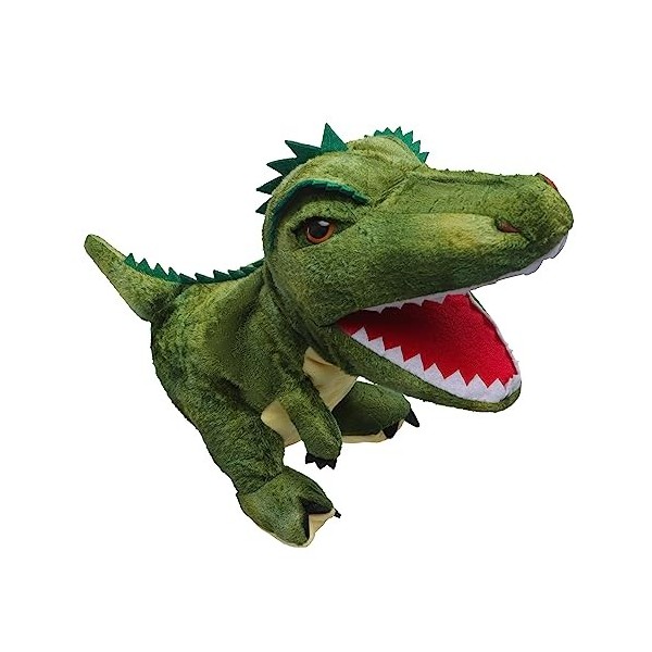 YJZQ Peluche Ventriloque Dinosaures Jouet de marionnettes en Peluche Poupée Ventriloque à Main Mascotte pour Classe Maternell