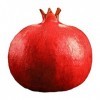 Worparsen Oreiller en Peluche Portable Kawaii Fruits réalistes en Peluche Décorer Super Doux Grenade Rouge 