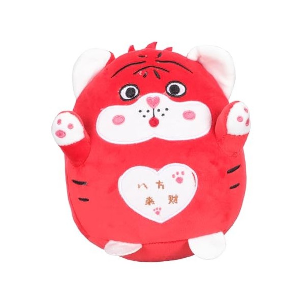 Yardwe 1Pc Année du Tigre Poupée en Peluche Mascotte Animal Chinois Nouvel an Peluche Poupée Jouet Gutama Peluche Sully Peluc