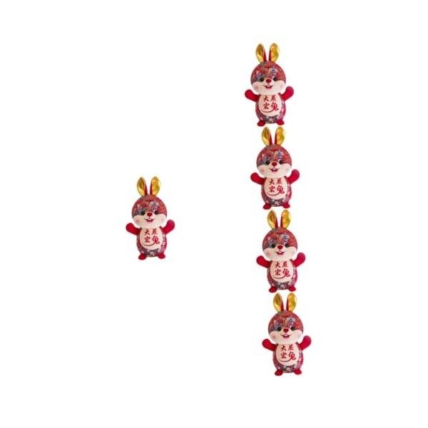 ABOOFAN Année du Lapin Mascotte Voitures Jouets Peluche Bébé Poupée Chiens en Peluche pour Enfants Garniture De Voiture Jouet