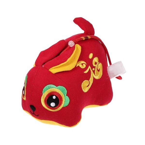 ibasenice Poupée De Lapin De Bénédiction Décorations du Nouvel an Chinois Poupées De Lapin Suspendues Poupée De Mascotte De L