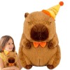 BUKISA Peluche Capybara,Jouet en Peluche Capybara | Capybara en Casquette danniversaire | Capybara Peluche poupée Mignon Cap