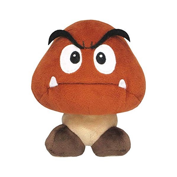 Super Mario- Goomba Peluche Sanei sous Licence Officielle, AC12, Multicolore