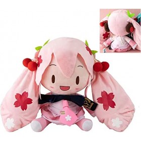 Oreillers en peluche Hatsune Miku Peluche Dessin animé Poupées moelleuses et confortables Vêtements réalistes Figurine en pel